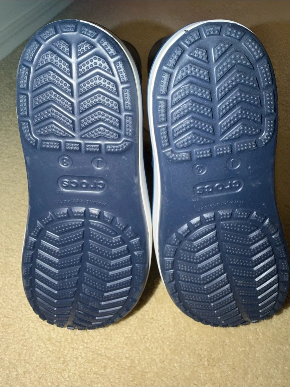 CROCS Kids Waterproof Navy Rain Boots